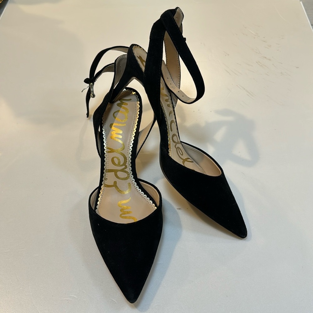 Sam Edelman Jelena black suede heels 8M
